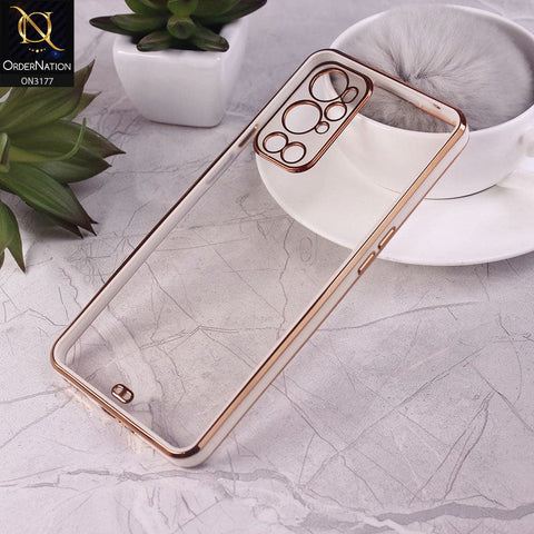 OnePlus 9 Pro Cover - White - Eletroplating Soft Square Straight Edge Transparent Soft Case With Camera Protection