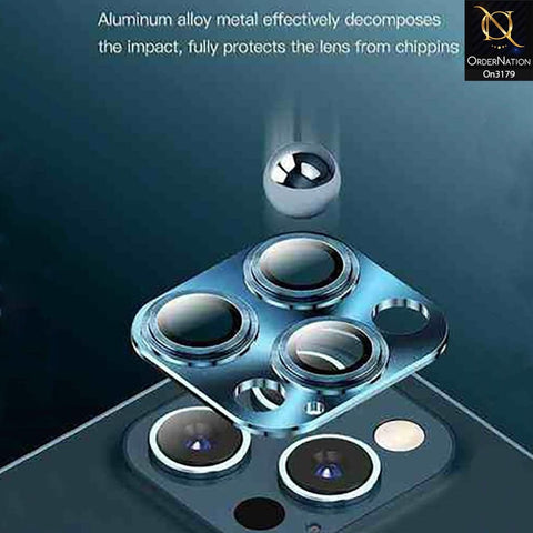 iPhone 12 Pro - 9H Hardness Anti-Scratch Aluminum Alloy And Tempered Glass Camera Lens Protector