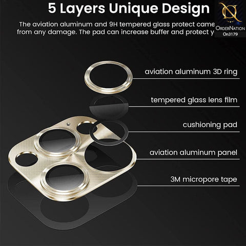 iPhone 12 Pro Max - 9H Hardness Anti-Scratch Aluminum Alloy And Tempered Glass Camera Lens Protector