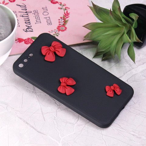iPhone 8 Plus / 7 Plus - Black - Soft Shockproof Bowknot Case