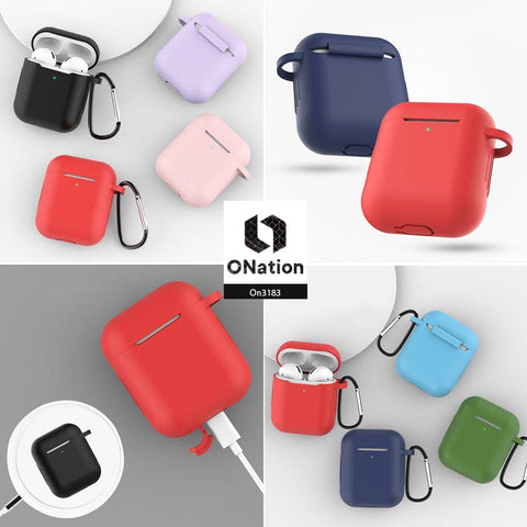 Apple Airpods 1 / 2 Cover - ONation - Minimalistic Series Soft Sillicone Airpods Case