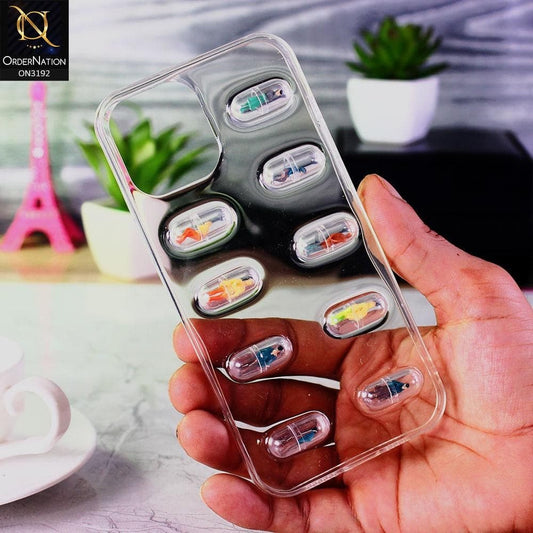 iPhone 11 Pro Max Cover - 3D Pill Capsule Doll Soft Silicone Clear Case