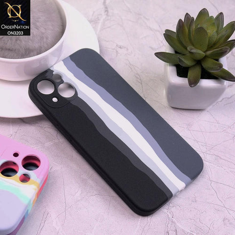 iPhone 13 Cover - Black - Rainbow Series Liquid Soft Silicon Case
