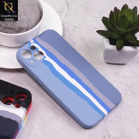 iPhone 13 Cover - Blue - Rainbow Series Liquid Soft Silicon Case