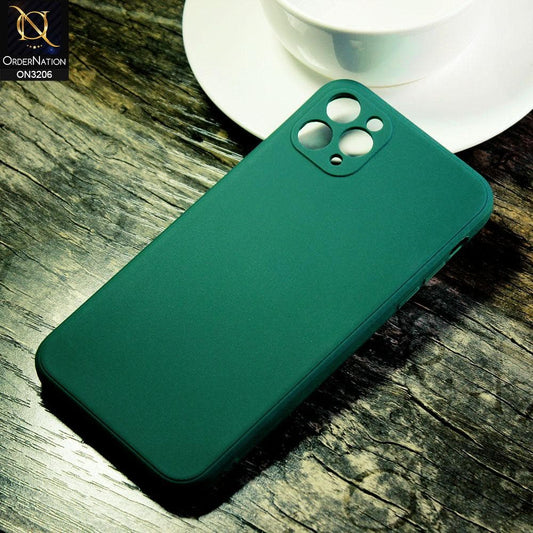 iPhone 11 Pro Max Cover - Dark Green - Matte Candy Colour Soft Silicone Case