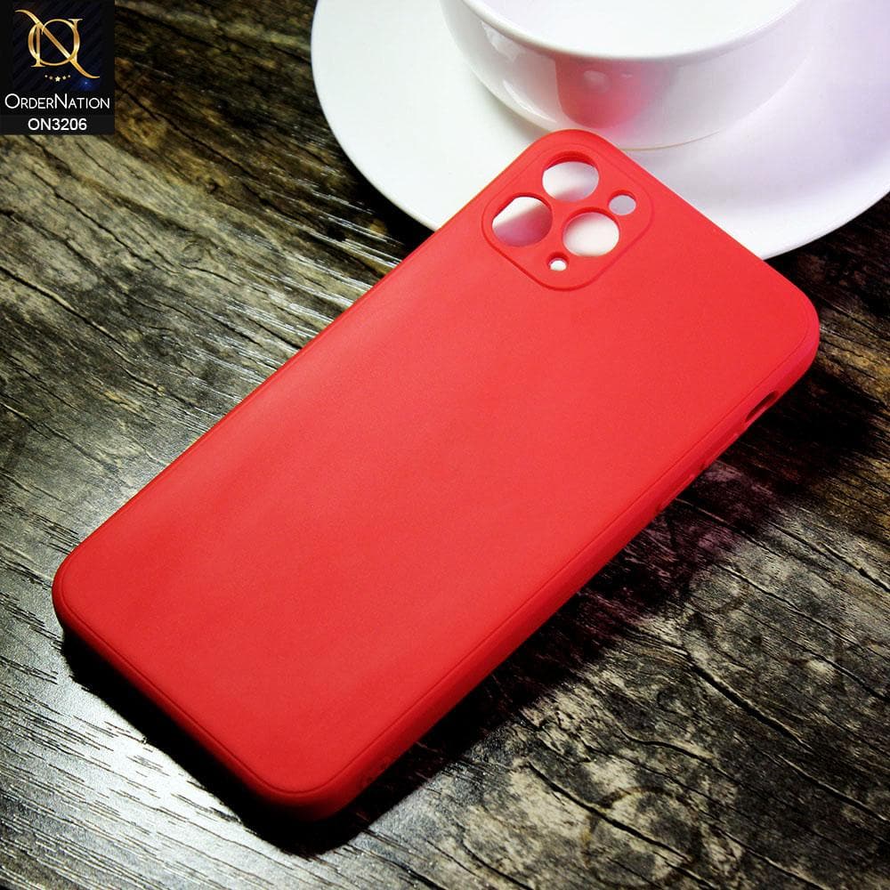 iPhone 11 Pro Max Cover - Red - Matte Candy Colour Soft Silicone Case