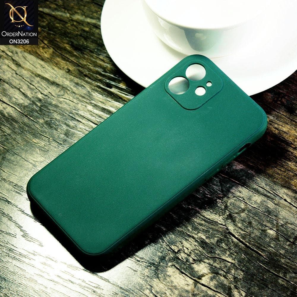 iPhone 12 Cover - Dark Green - Matte Candy Colour Soft Silicone Case