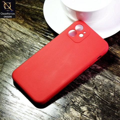 iPhone 12 Cover - Red - Matte Candy Colour Soft Silicone Case