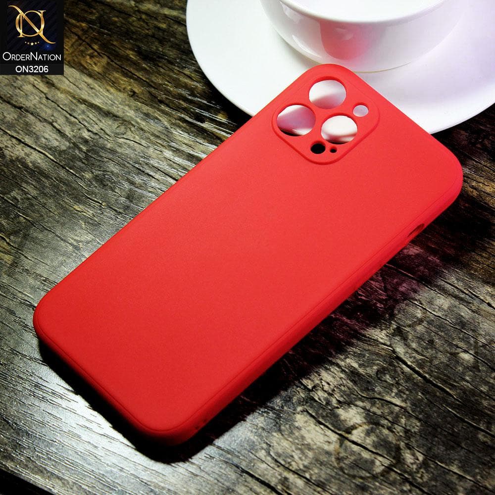 iPhone 12 Pro Max Cover - Red - Matte Candy Colour Soft Silicone Case