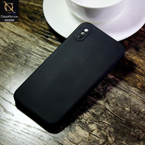 iPhone XS / X Cover - Black - Matte Candy Colour Soft Silicone Case