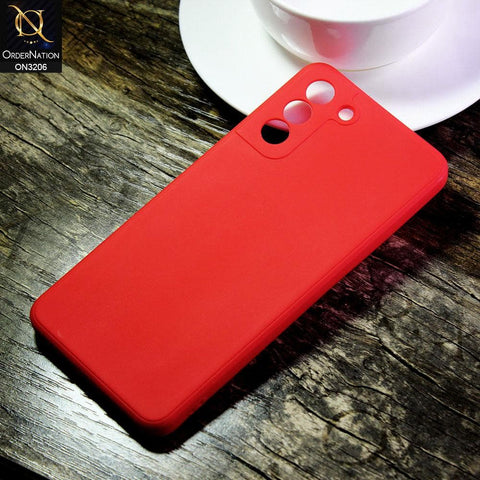 Samsung Galaxy S21 5G Cover - Red - Matte Candy Colour Soft Silicone Case