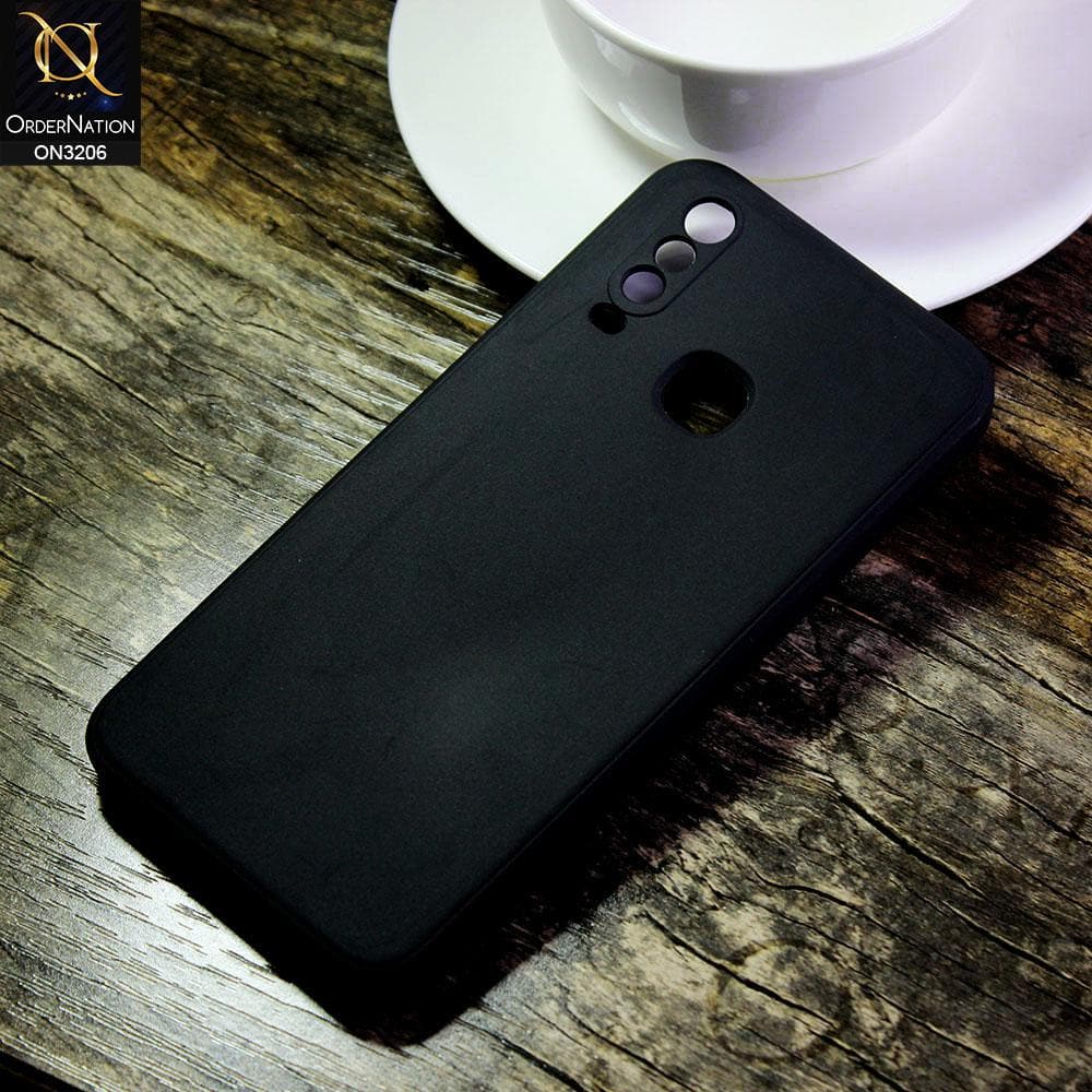 Vivo Y15 Cover - Black - Matte Candy Colour Soft Silicone Case