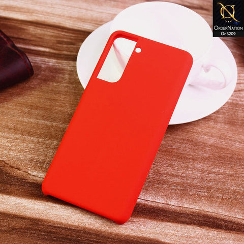 Samsung Galaxy S21 5G Cover - Red - New Silica Gel Soft Silky Smooth Back Case