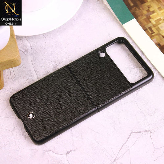 Samsung Galaxy Z Flip 3 5G Cover - Design 2 - Dotted Pattern Leather Protective Hard Shell Case