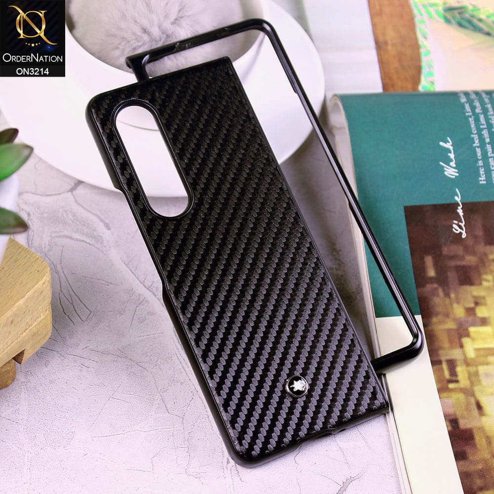 Samsung Galaxy Z Fold 3 5G Cover - Design 1 - Carbon Fiber Style Protective Hard Shell Case