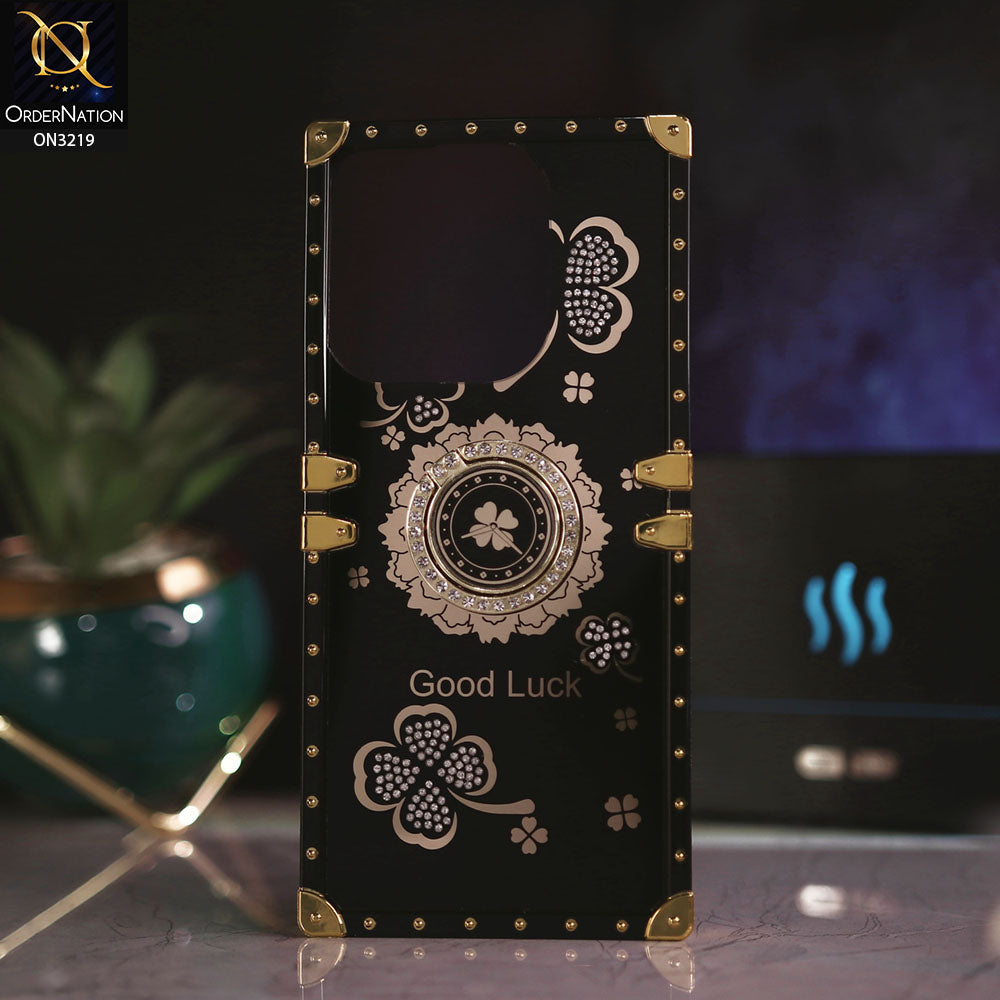 Ht Cover Smart Infinix Smart 7 HD Cover - Black - Square Bling Diamond Glitter Soft T ...