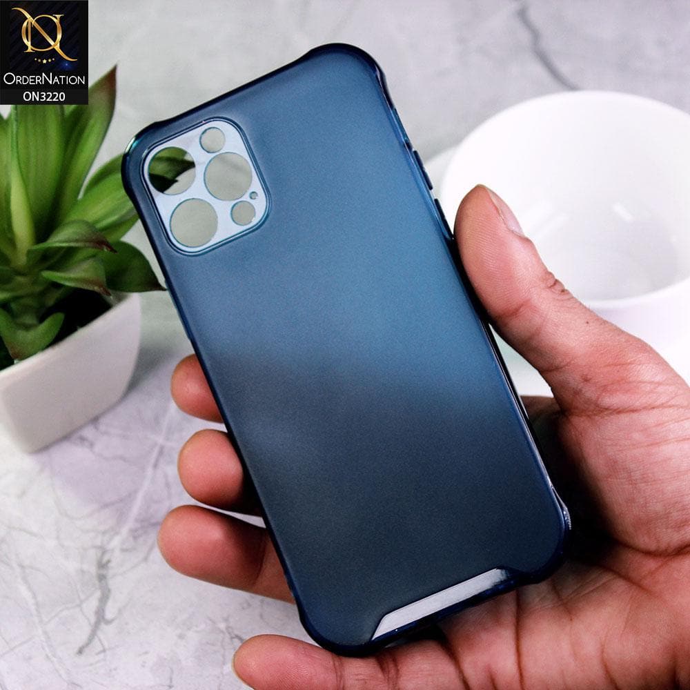 iPhone 12 Pro Cover - Dark Blue - Protective Anti-Scratch Soft Back Case with Camera Protection