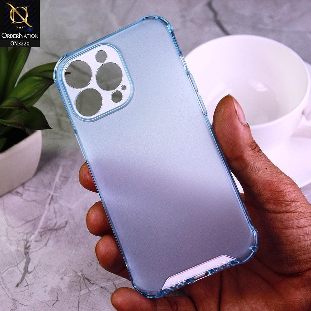 iPhone 13 Pro Max Cover - Sky Blue - Protective Anti-Scratch Soft Back Case with Camera Protection