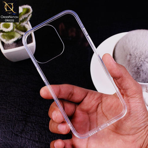 iPhone 13 Pro Max Cover - Soft Borders Clear Transparent Case