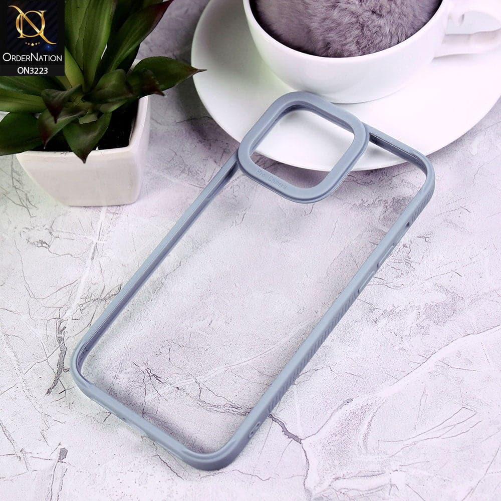 iPhone 13 Pro Max Cover - Sierra Blue - Magic Mask Q-Series PC Matte Clear Defender Back Soft Covers