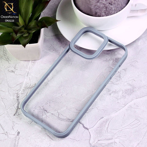 iPhone 13 Pro Max Cover - Sierra Blue - Magic Mask Q-Series PC Matte Clear Defender Back Soft Covers