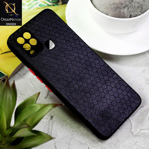 Infinix Hot 10s Cover - Black - Hexagon Shape Hive Grid Pattern Tpu Soft Cases