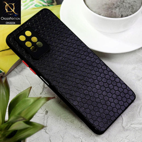 Infinix Note 10 Pro Cover - Black - Hexagon Shape Hive Grid Pattern Tpu Soft Cases