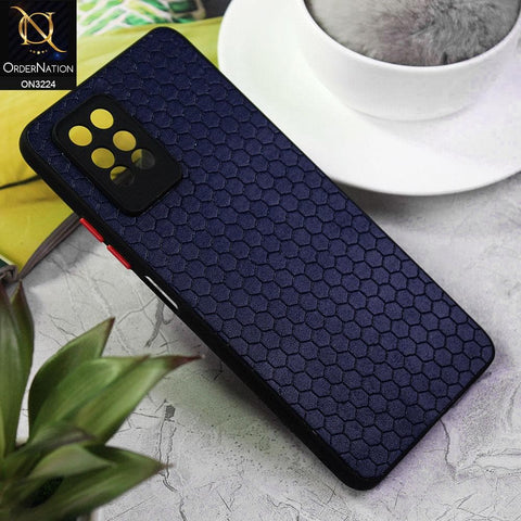 Infinix Note 10 Pro Cover - Blue - Hexagon Shape Hive Grid Pattern Tpu Soft Cases