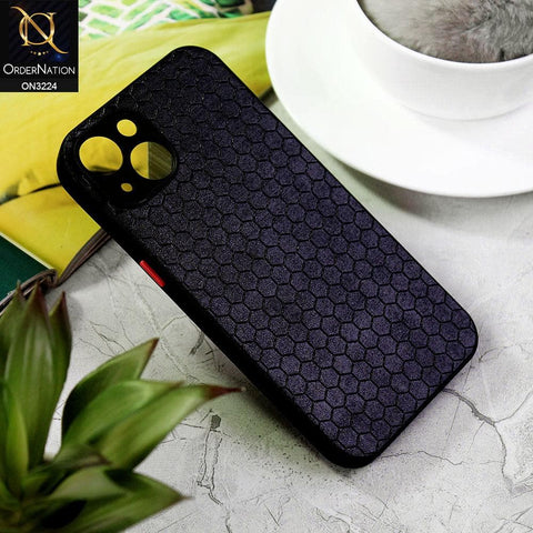 iPhone 13 Cover - Black - Hexagon Shape Hive Grid Pattern Tpu Soft Cases