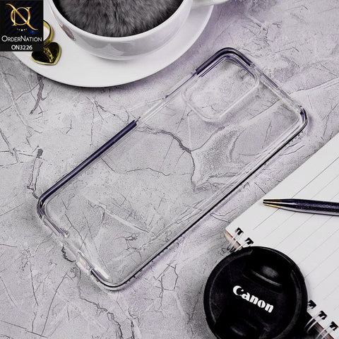 Xiaomi Redmi 10 Prime Cover - Black - Candy Color Strip Border Soft Silicone Clear Case