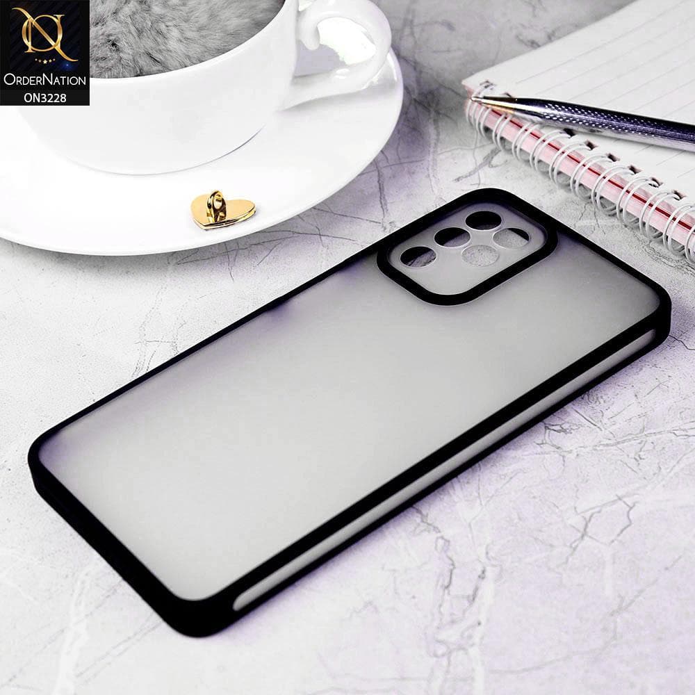 Samsung Galaxy M22 Cover - Black - New Semi-Tranparant Matte Semi-Soft Shell Protective Case