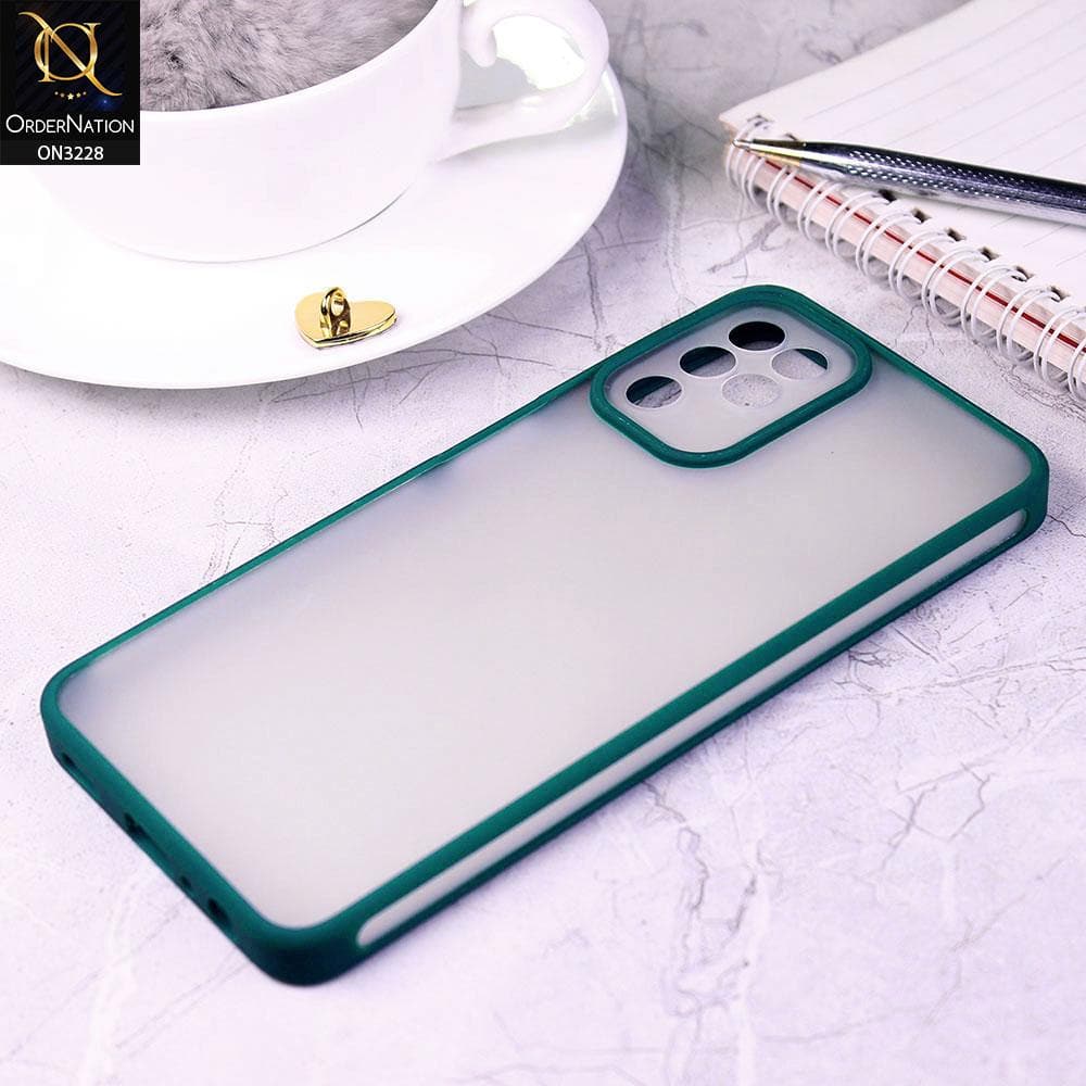 Samsung Galaxy A22 Cover - Green - New Semi-Tranparant Matte Semi-Soft Shell Protective Case