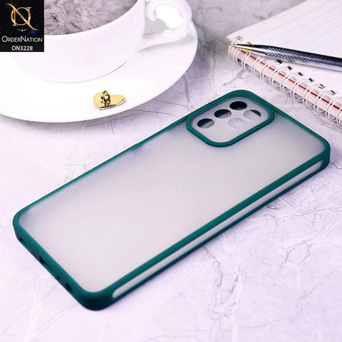 Samsung Galaxy A22 Cover - Green - New Semi-Tranparant Matte Semi-Soft Shell Protective Case