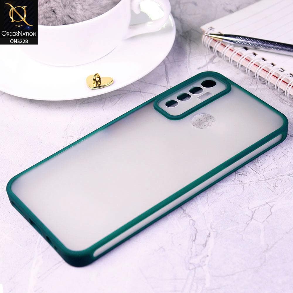Tecno Camon 17 Cover - Green - New Semi-Tranparant Matte Semi-Soft Shell Protective Case