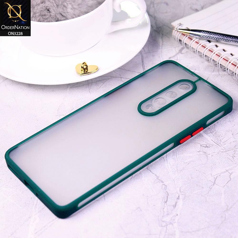 OnePlus 8 4G Cover - Green - New Semi-Tranparant Matte Semi-Soft Shell Protective Case