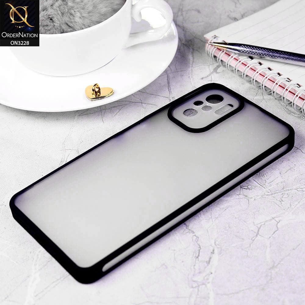 Xiaomi Redmi Note 10 4G Cover - Black - New Semi-Tranparant Matte Semi-Soft Shell Protective Case