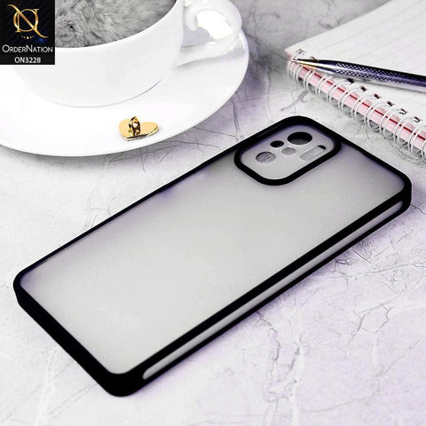 Xiaomi Redmi Note 10 4G Cover - Black - New Semi-Tranparant Matte Semi-Soft Shell Protective Case