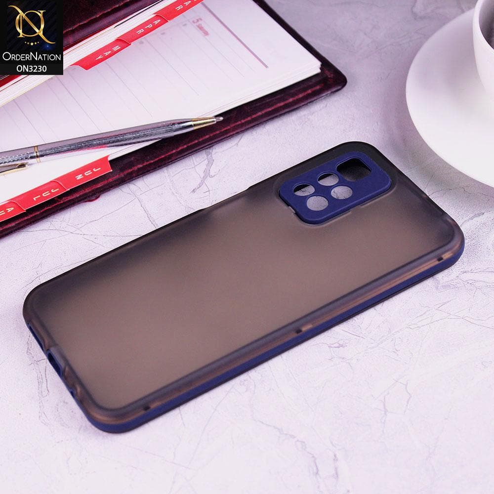 Xiaomi Redmi 10 Cover - Blue - 360 3 in 1 Soft and Hard Skid Proof Protective Case
