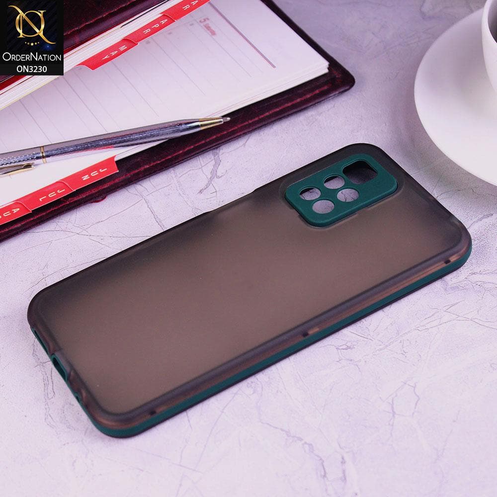 Xiaomi Redmi 10 Cover - Green - 360 3 in 1 Soft and Hard Skid Proof Protective Case