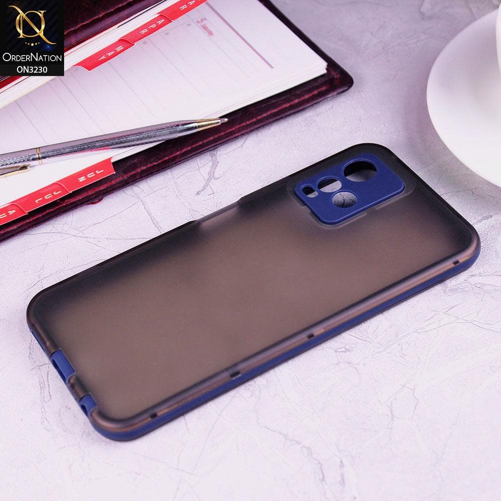 Vivo Y21 Cover - Blue - 360 3 in 1 Soft and Hard Skid Proof Protective Case