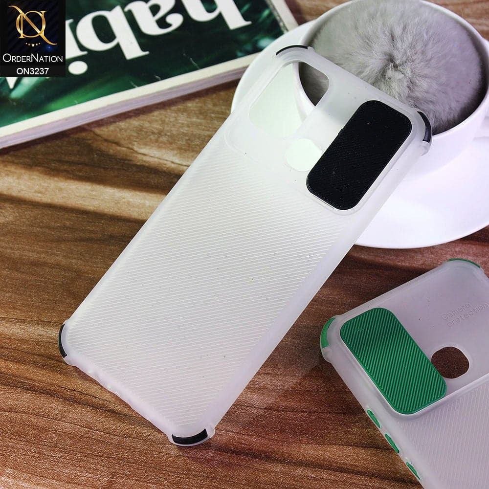 Infinix Hot 10 Play Cover - Black - Soft Semi Transparent Camera Slider Case