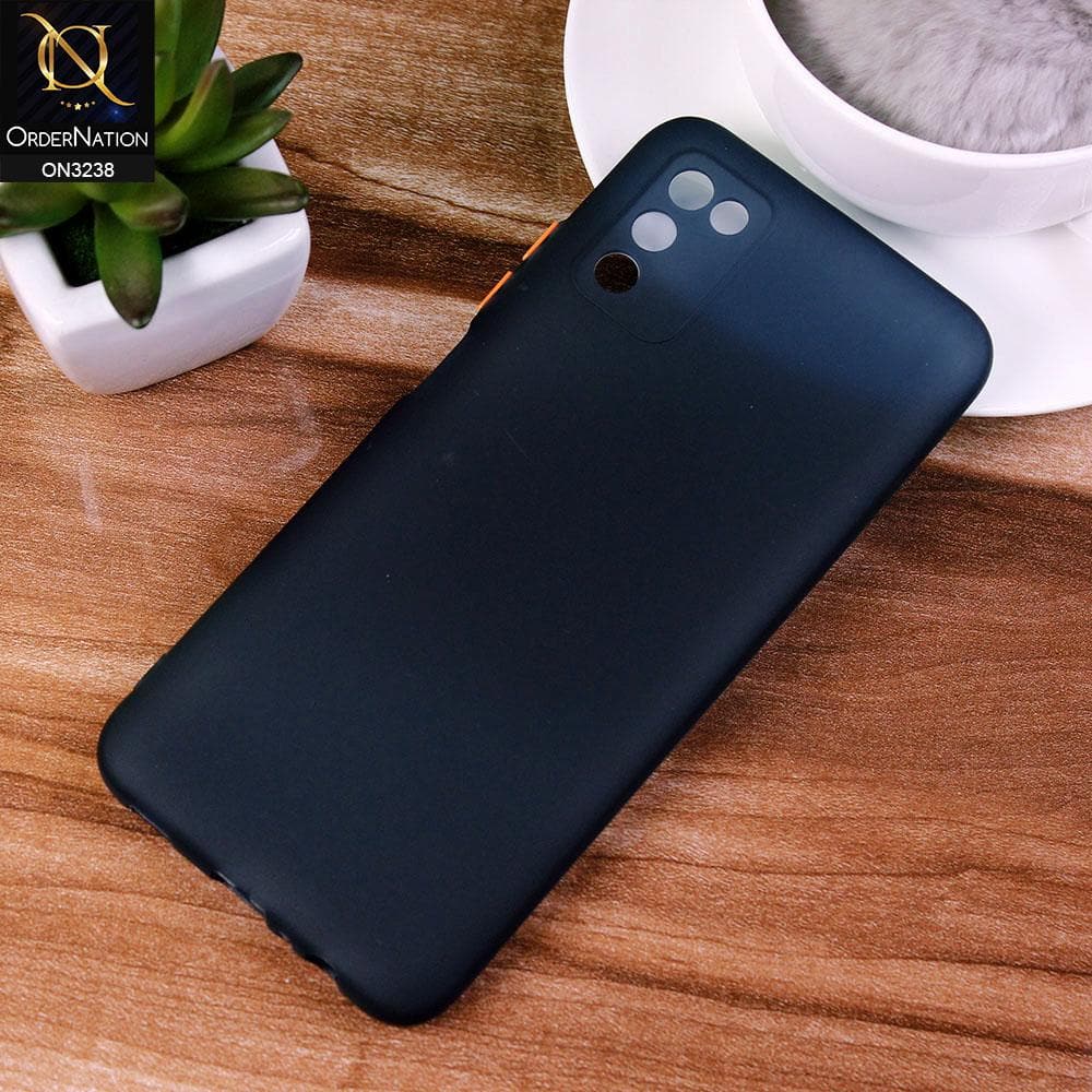 Samsung Galaxy A03s Cover - Midnight Blue - Semi-Transparent Ultra Thin Color Button Soft Shell Case
