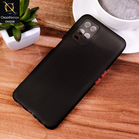 Oppo A54 4G Cover - Black - Semi-Transparent Ultra Thin Color Button Soft Shell Case