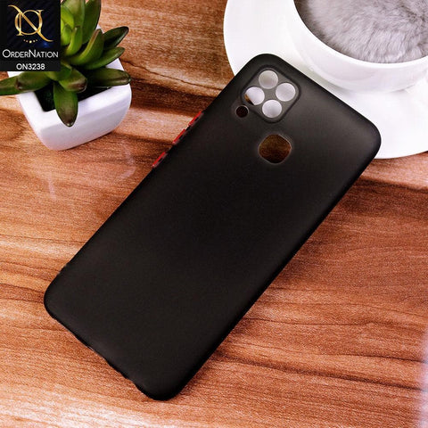 Infinix Hot 10 Cover - Black - Semi-Transparent Ultra Thin Color Button Soft Shell Case