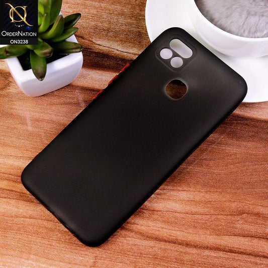 Infinix Hot 10i Cover - Black - Semi-Transparent Ultra Thin Color Button Soft Shell Case