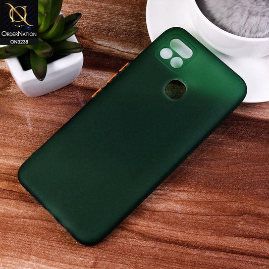 Infinix Hot 10i Cover - Green - Semi-Transparent Ultra Thin Color Button Soft Shell Case