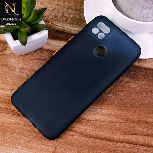Infinix Hot 10i Cover - Midnight Blue - Semi-Transparent Ultra Thin Color Button Soft Shell Case