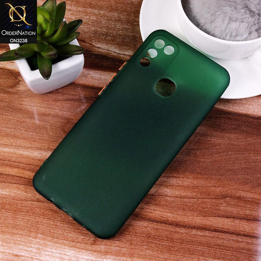 Infinix Hot 11 Play Cover - Green - Semi-Transparent Ultra Thin Color Button Soft Shell Case