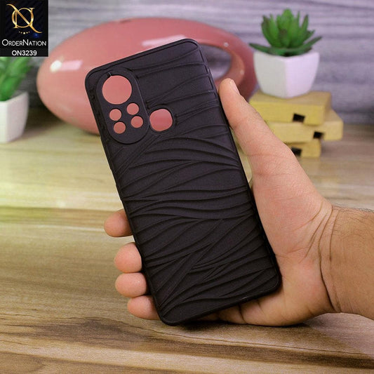 Infinix Hot 11s Cover - Black - Wavy Lines Soft Silicone Camera Protection Cases