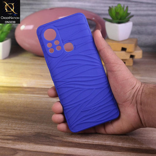 Infinix Hot 11s Cover - Blue - Wavy Lines Soft Silicone Camera Protection Cases